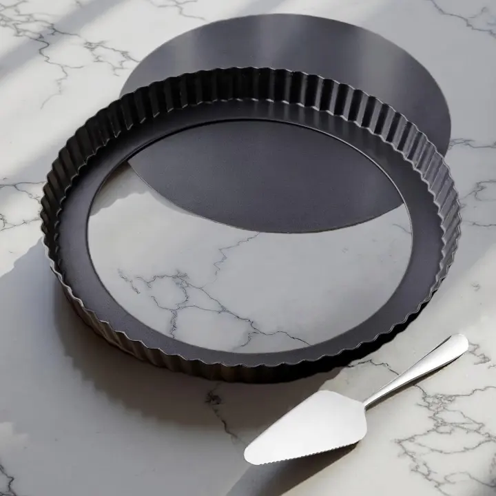 10-Inch Round Tart & Quiche Pan with Removable Base and Server