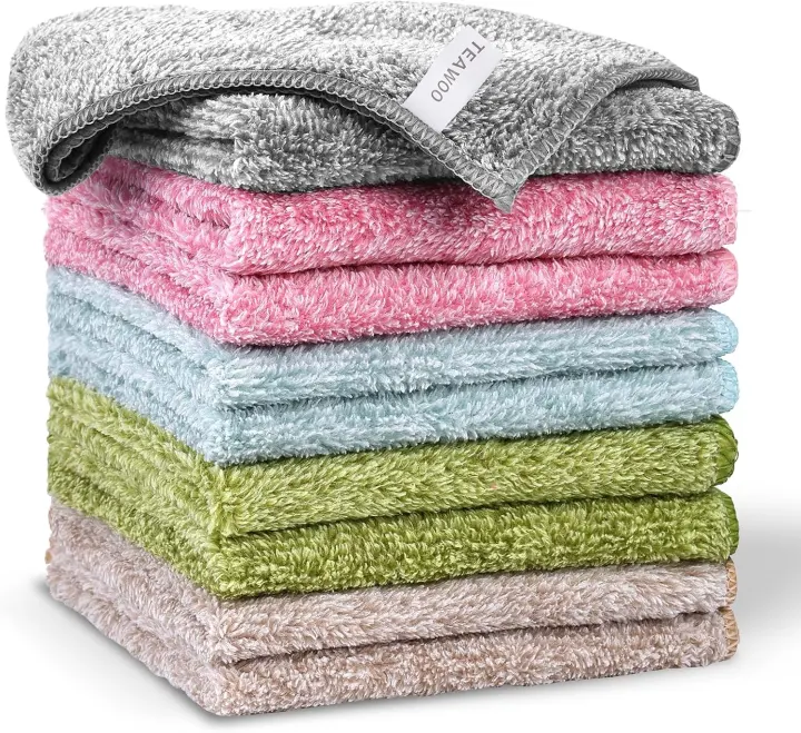 10-Pack 12 x 12 Microfiber Washcloths — Super Soft, Highly Absorbent