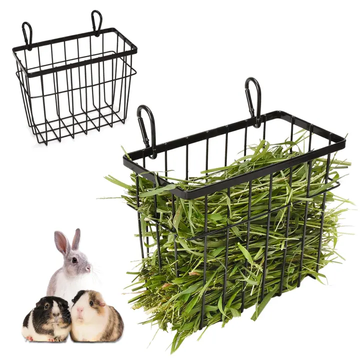 2-Pack Metal Hay Feeder for Small Pets (Hay Rack for Rabbits & Rodents)