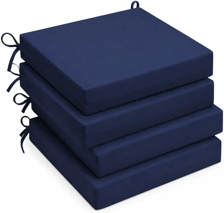 4-Pack Outdoor Chair Cushions — Water-Resistant 19x19x3 Seat Pads