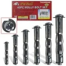 40-Piece Molly Bolt Assortment — Wall Anchor Bolt Set