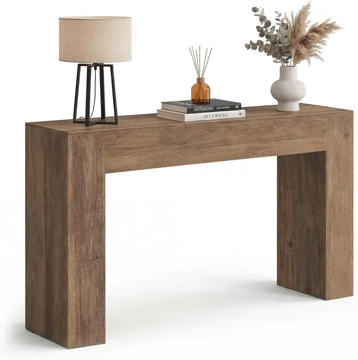 47.2-Inch U-Shaped Console Table — Narrow Entryway & Hall Table