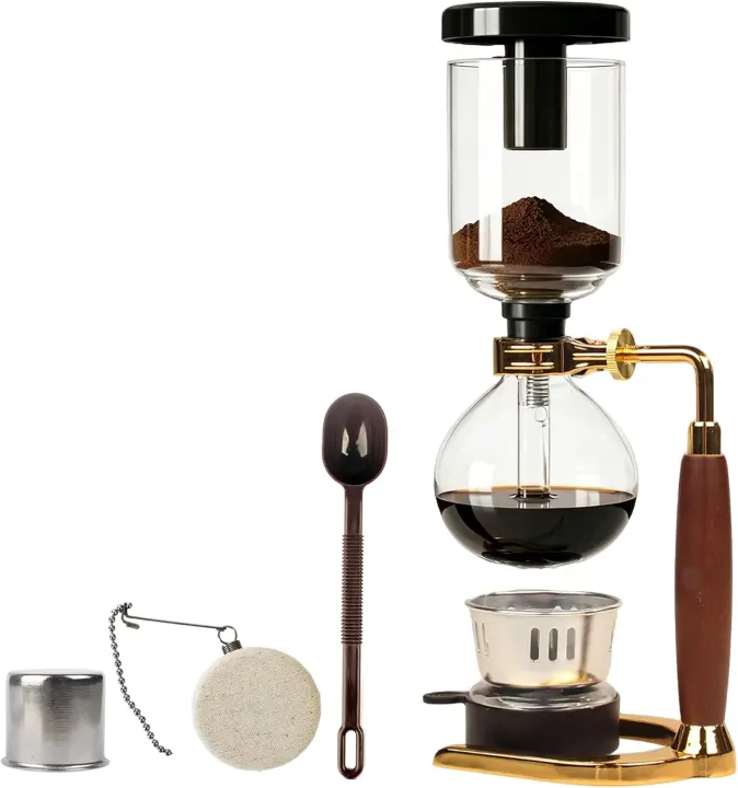 5-Cup Glass Siphon Coffee Brewer — Tabletop Vacuum Maker