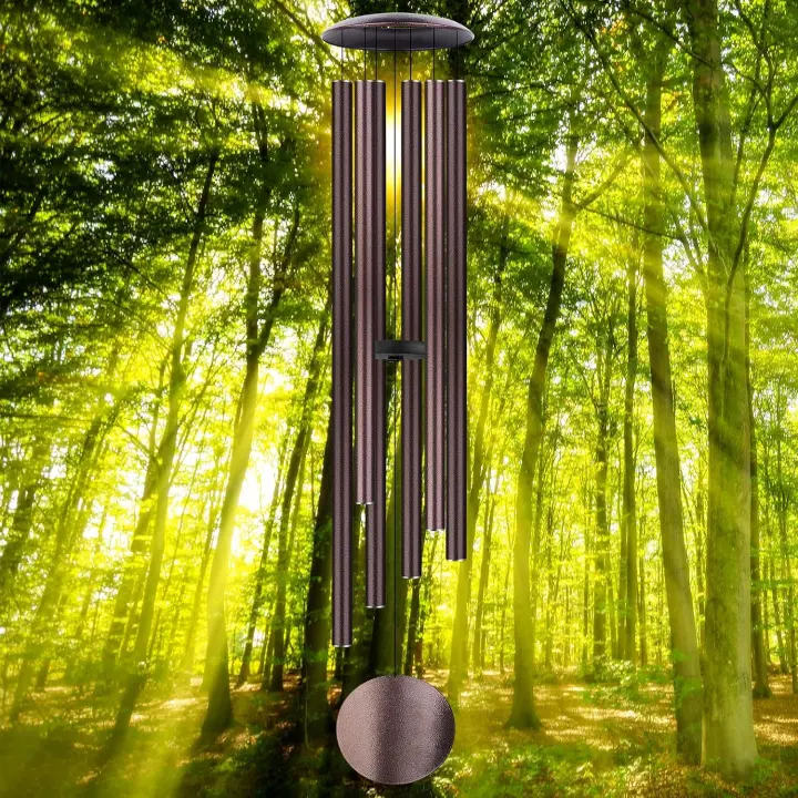 54" Extra-Large Outdoor Wind Chimes — Deep-Tone Aluminum Garden Chime