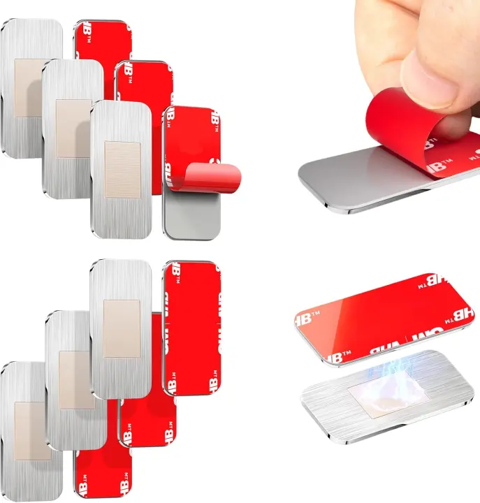 6-Pack Magnetic Cabinet Catches — Ultra-Thin Stainless Steel, No-Drill