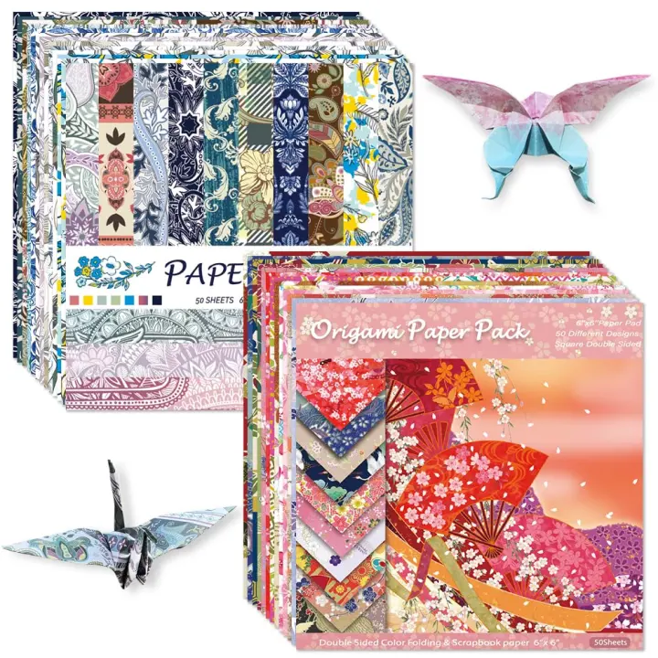 6x6 in Double-Sided Origami Paper — 100 Patterned Sheets