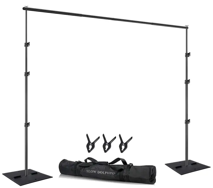Adjustable Heavy-Duty Backdrop Stand Kit — 10ft x 8.5ft Support System