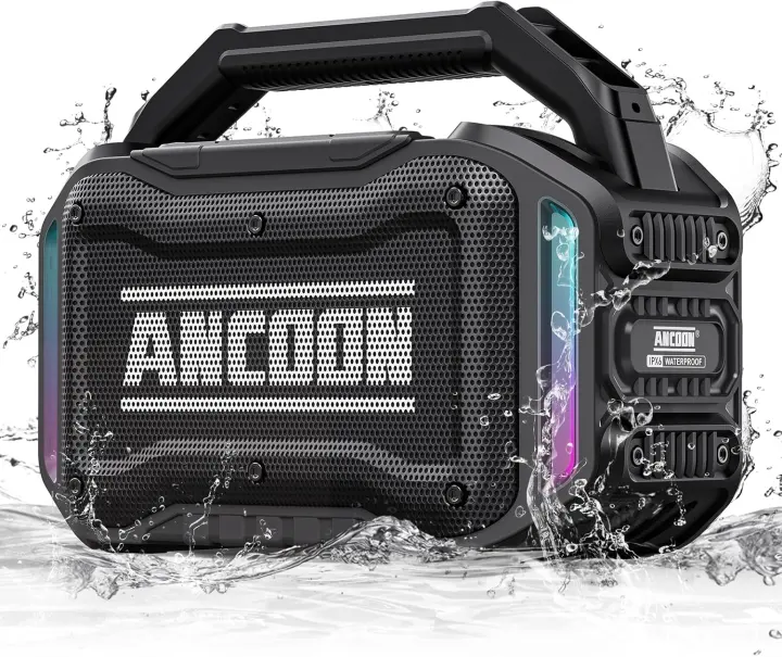 ANCOON Rugged Bluetooth Jobsite Speaker — 80W Portable Boombox