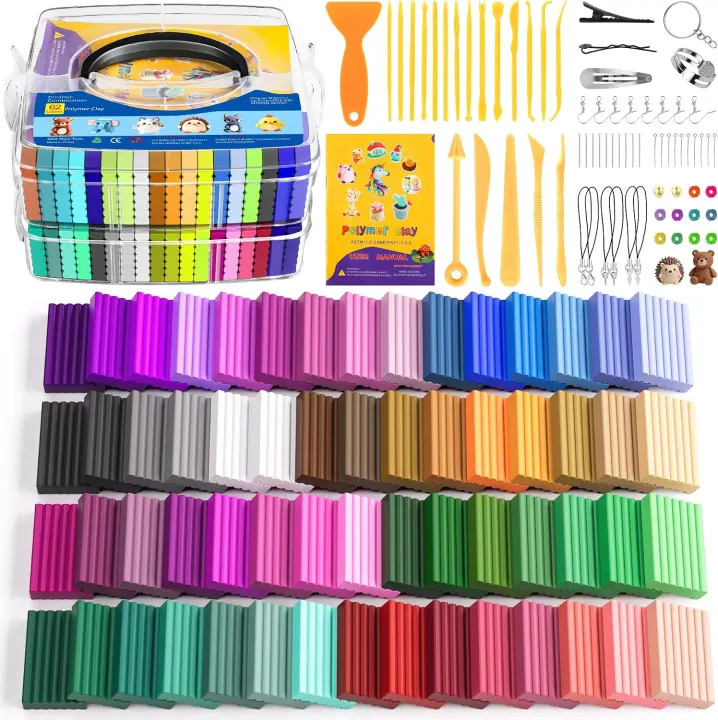 ARTPAR 62-Color Polymer Clay Starter Set for Oven Baking & Sculpting
