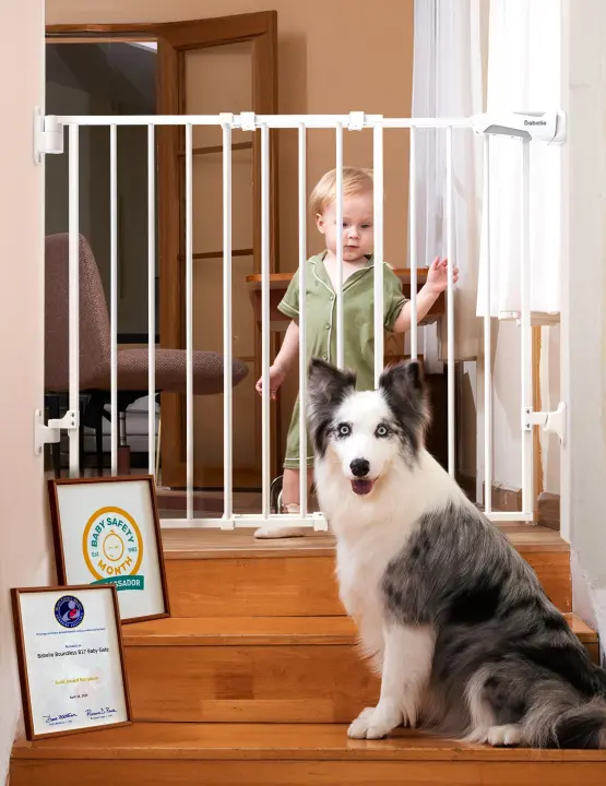 Babelio Hardware-Mount Baby Gate — 28" Tall, Fits 26–43" Openings
