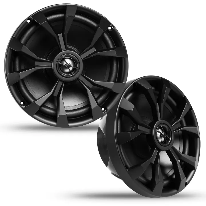 BELVA BBMS8B 8" 2-Way Marine Coaxial Speakers — Black, 8-inch