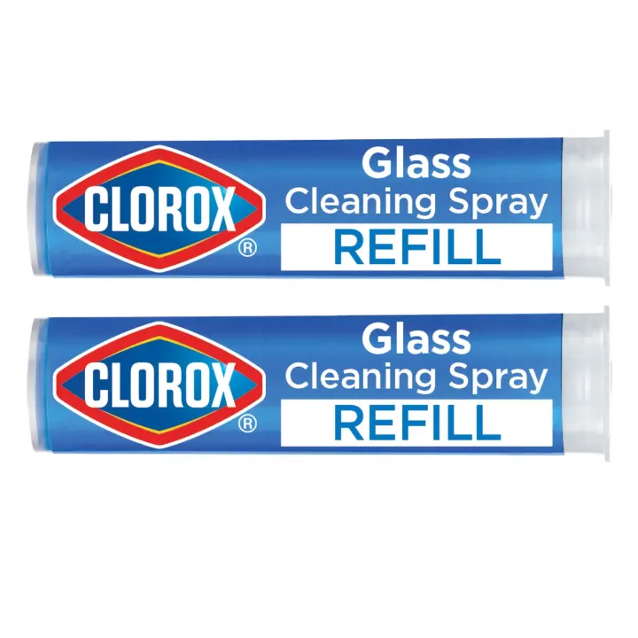 Clorox Glass Cleaner Refill Cartridges — 2-Pack for Mirror & Window Care