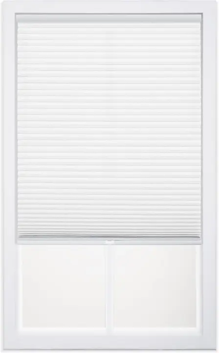 Cordless 1" Light-Filtering Cellular Shade — 27" x 64", White