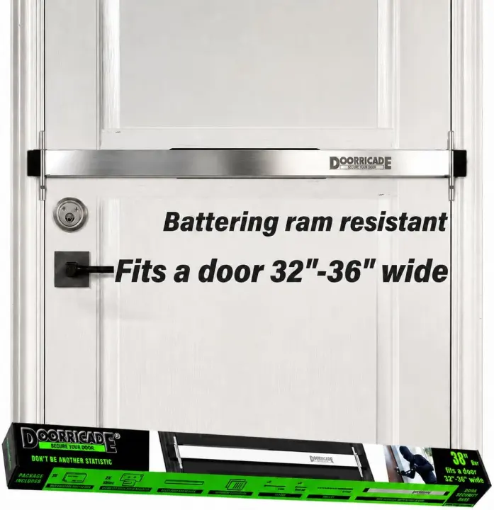 Doorricade Security Bar — Heavy-Duty Door Barricade for 32–36" Doors