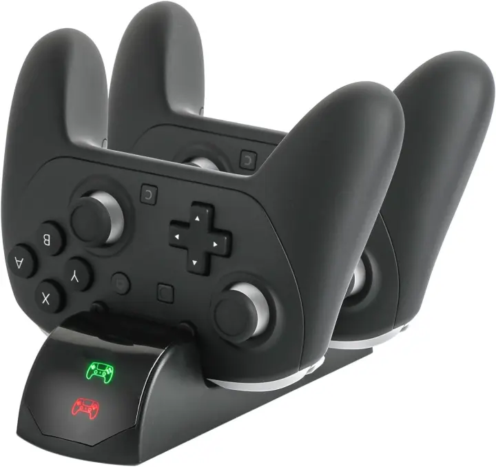 Dual Charging Dock for Switch 2 Pro Controllers with LED Status