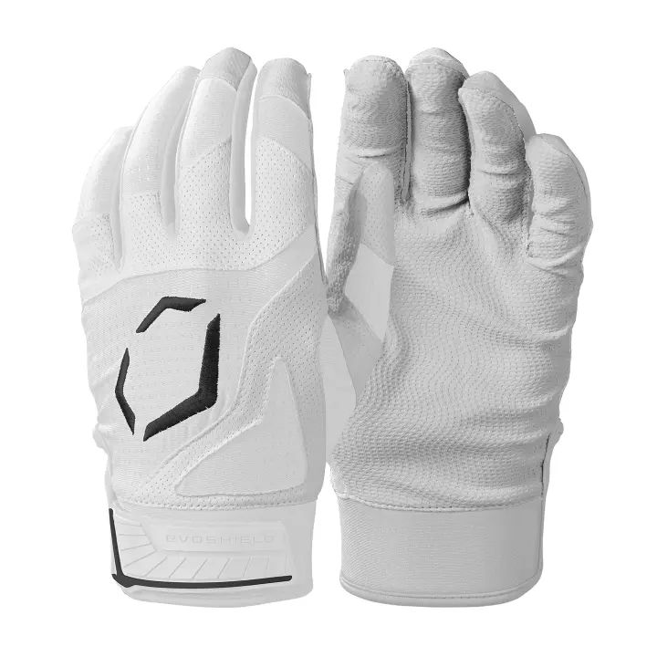 EvoShield SRZ-1 Adult Batting Gloves — White (Large)