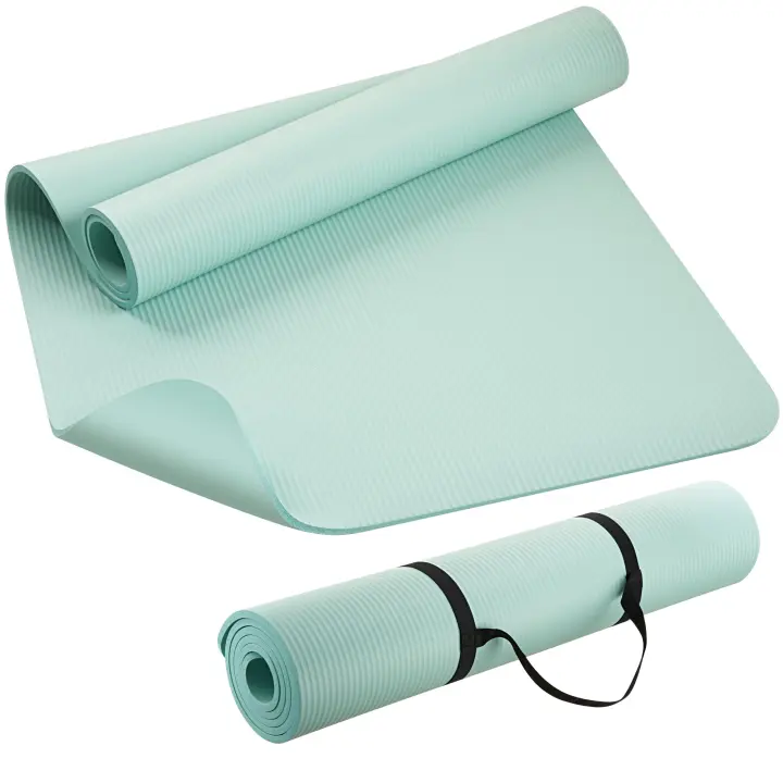 Extra-Thick 10mm NBR Yoga Mat — 72" x 32" Wide Exercise Mat