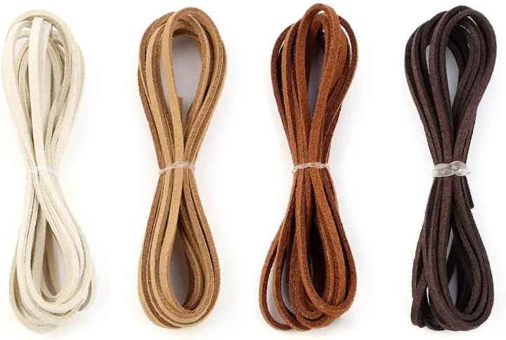 Faux Suede Leather Cord Set for Jewelry & Crafts (4 Colors, 3mm x 2.2 yd)