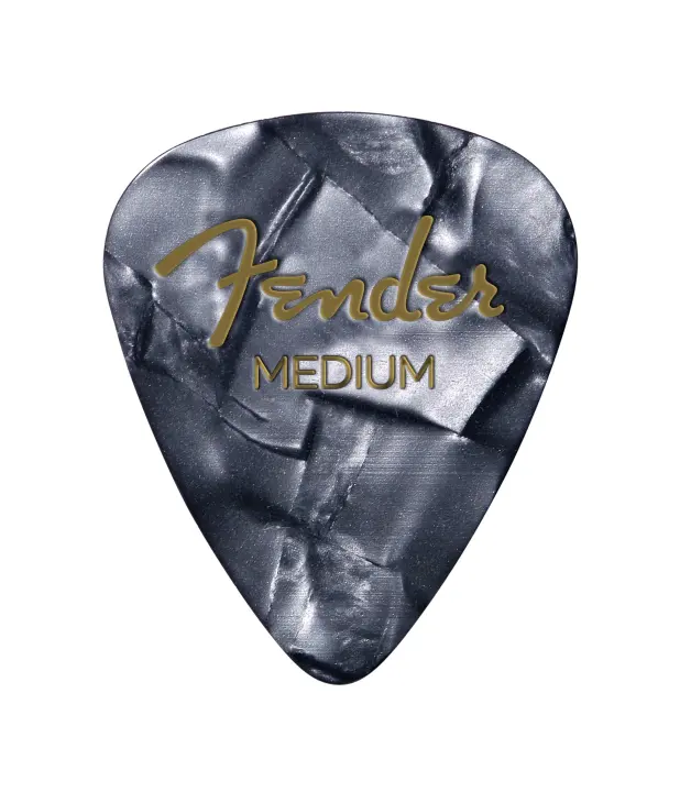 Fender Celluloid 351 Guitar Picks — Black Moto, Medium, 12-Pack