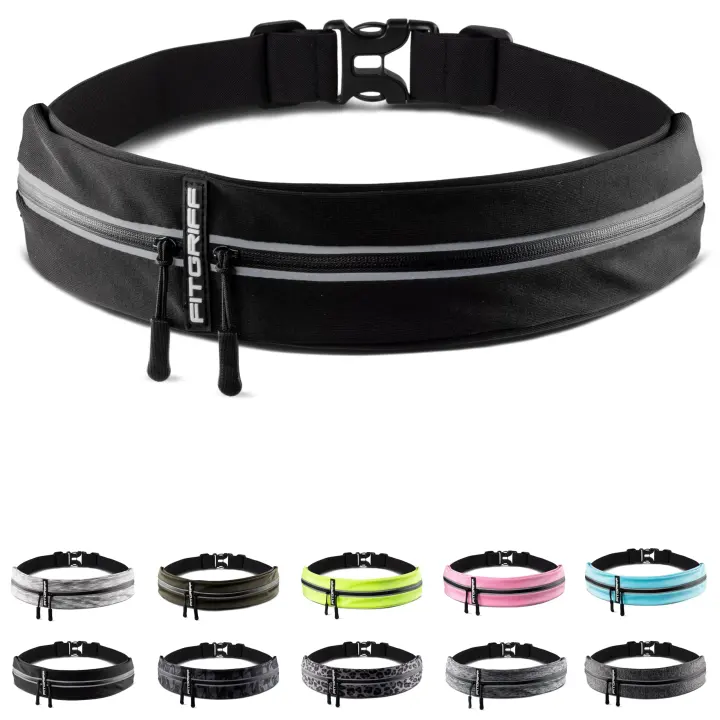 Fitgriff Adjustable Running Belt — Waist Pouch for Phones & Keys