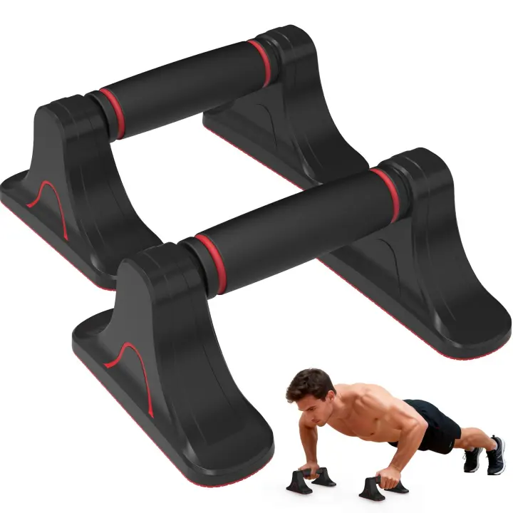Foam-Grip Push-Up Bars with Silicone Base — 400 lb Capacity