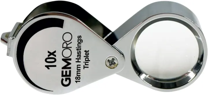 GemOro 10x Jewelry Loupe — Hastings Triplet Lens (Chrome)