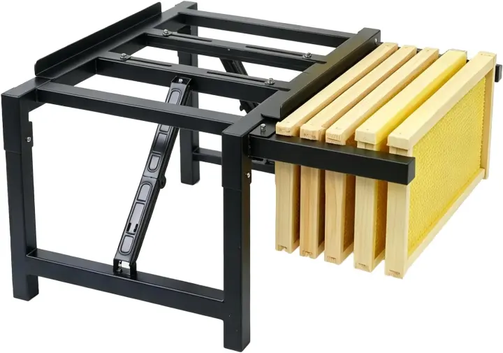 HIVE SWEET Adjustable Metal Beehive Stand — Heavy-Duty Hive Support