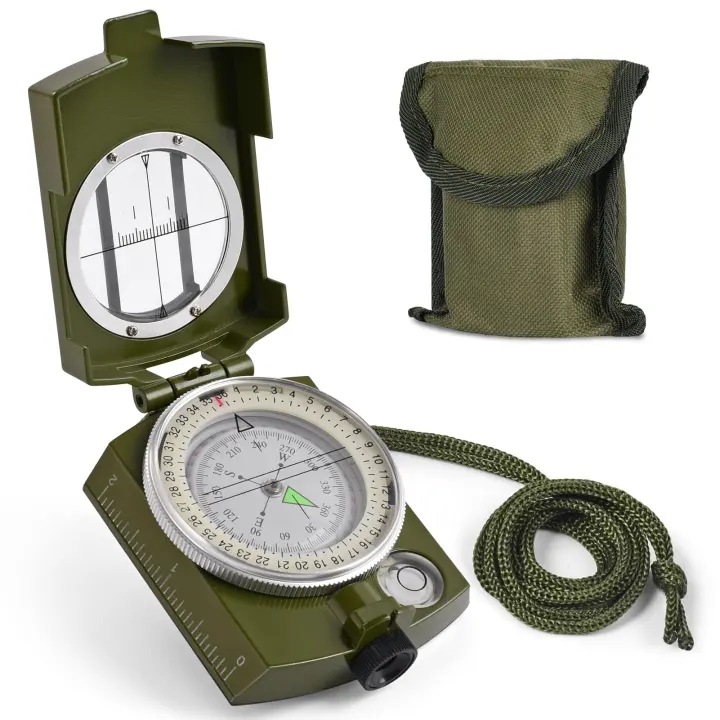 Lensatic Hiking Compass — Pocket-Sized Survival Navigation Tool