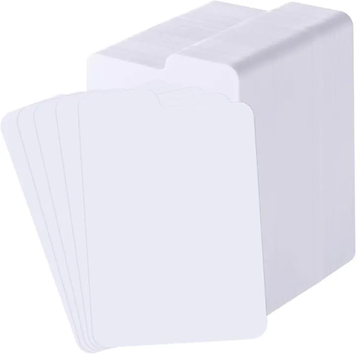 Lewtemi 100 White Trading Card Dividers – 6.6 x 9.7 cm Separators