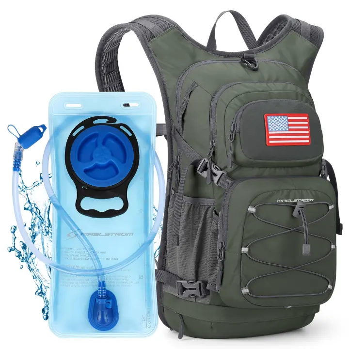 Lightweight Hydration Hiking Backpack with 2L Bladder — Insulated, Multi-Pocket