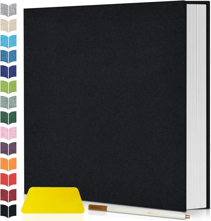 Linen Self-Adhesive Photo Album — Large Scrapbook for 4x6, 5x7, 8x10