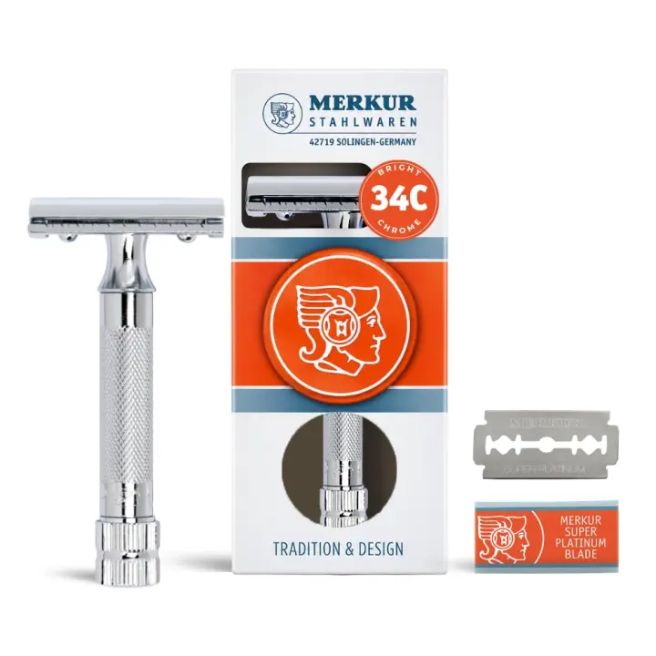 Merkur 34C Short-Handle Heavy Double-Edge Safety Razor