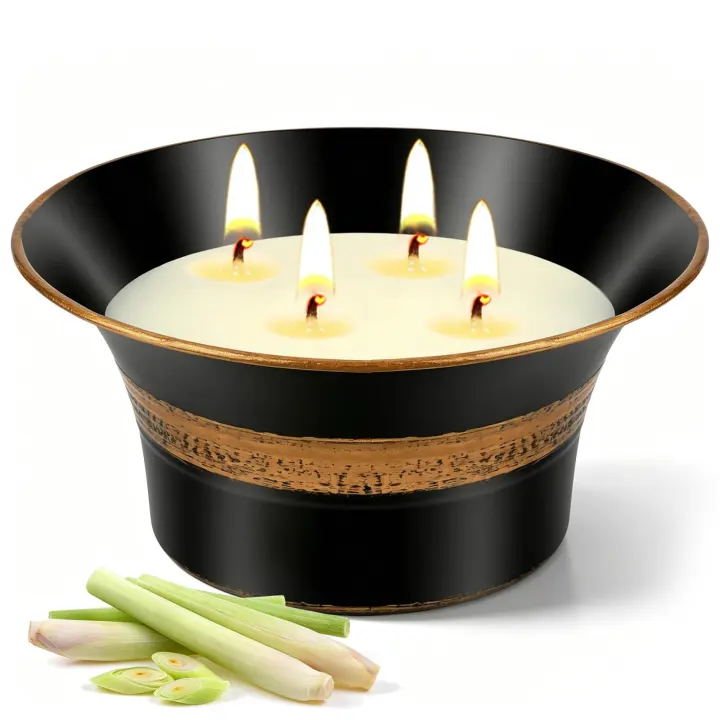 Outdoor Citronella Candle — 4-Wick 18oz Natural Soy Candle