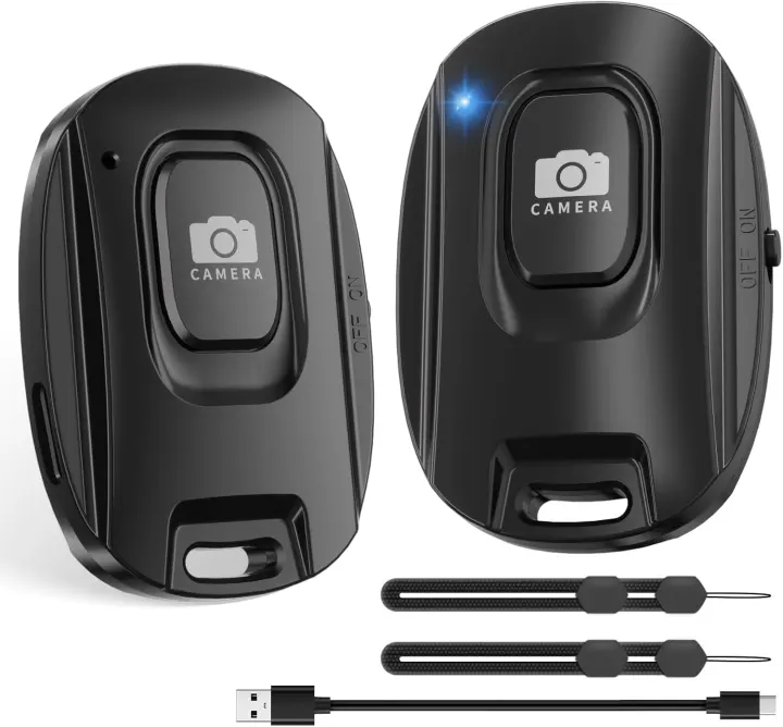 Rechargeable Bluetooth Camera Remote Shutter for iPhone & Android