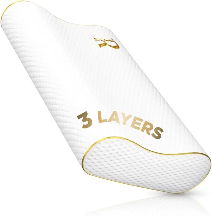 Royal Therapy King Contour Memory Foam Pillow — Adjustable Cervical Support