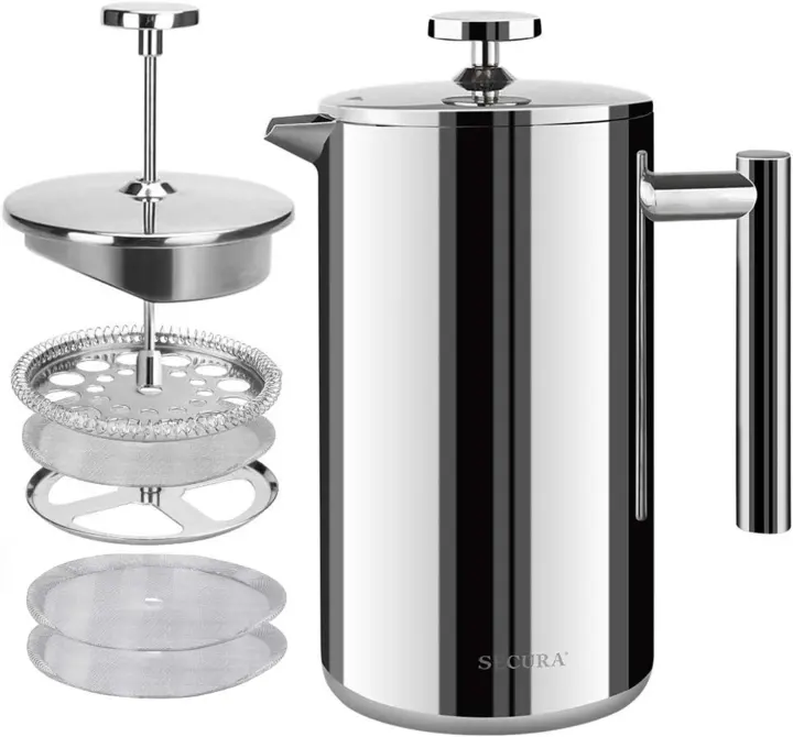 Secura 50oz Stainless Steel French Press Coffee Maker