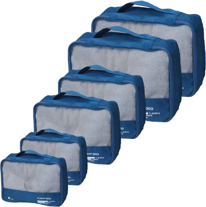 Travel Packing Cubes Set — Lightweight Luggage Organizers (Navy)