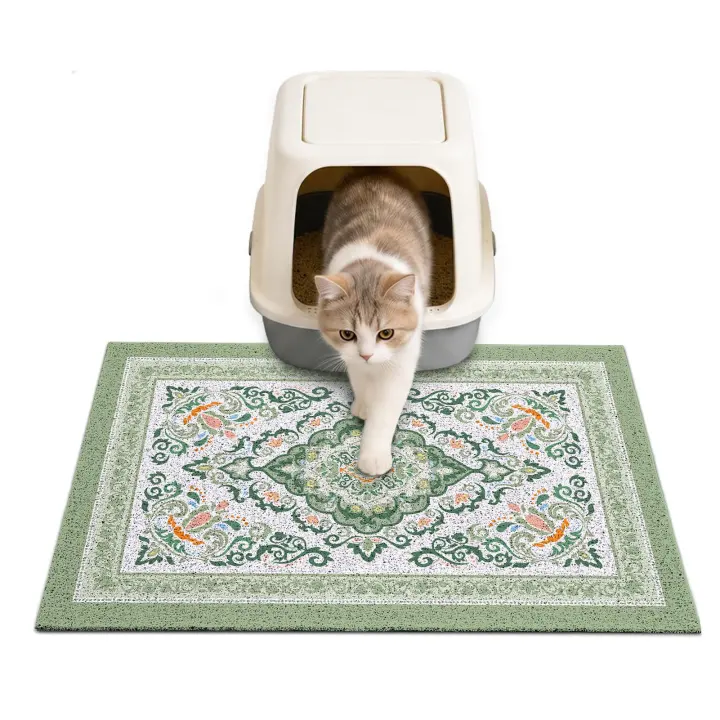 Unicorn Catcher 24"x15" Cat Litter Mat — Non-Slip Washable PVC Mat
