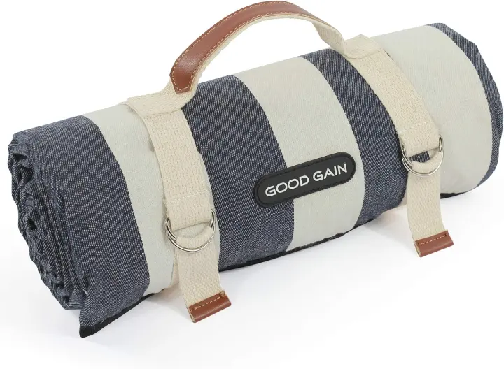 Waterproof Outdoor Picnic Blanket — 78 x 57 in Denim Blue