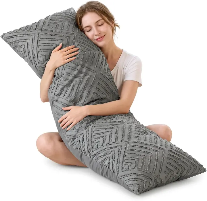 ZonLi Memory Foam Body Pillow 20 x 54 in — Side Sleeper, Dark Gray